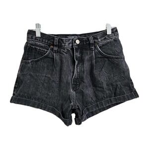 Y2K Abercrombie & Fitch Annie High Rise Shorts Black Denim Distressed Size 26/2
